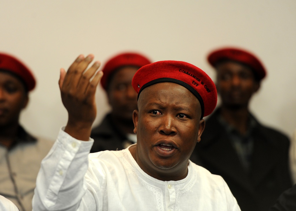 Julius Malema by die bekendstelling van die EFF Foto: Werner Beukes/SAPA
