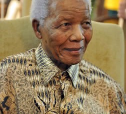 Oudpresident Nelson Mandela. 