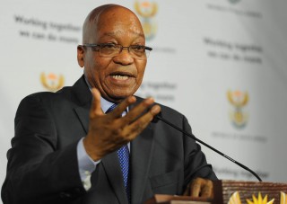 President Jacob Zuma address a special media briefing