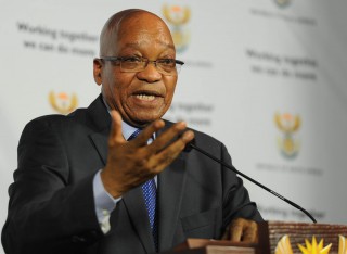 President Jacob Zuma address a special media briefing