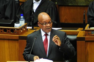 Pres. Jacob Zuma tydens sy staatsrede 2014 Foto: Siyabulela Duda, GCIS (SAPA)