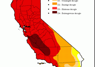  Grafika: Kaliforniese droogtekaart: US Drought Monitor