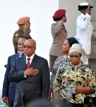 Pres. Jacob Zuma voor hy die staadsrede vir 2014 gegee het. Foto: GCIS