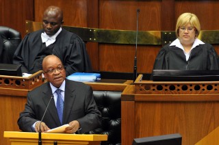 Pres. Jacob Zuma Donderdag in die parlement. Foto: GCIS