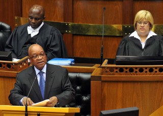 Pres. Jacob Zuma in die parlement. Foto: GCIS
