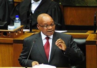 President Jacob Zuma tydens die staatsrede in Februarie 2014. Foto: SA Government News, Facebook