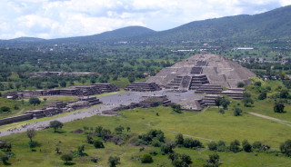 Piramide van die Son in die verlate stad Teotihuacan in Meksiko