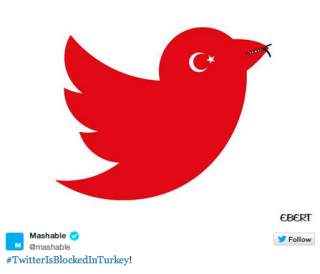 Twitter-verbod in Turkye Grafika: Mashable