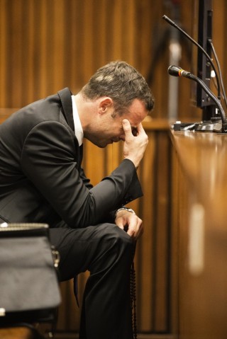 Oscar Pistorius op 6 Maart 2014 in die hof Foto: Marco Longari/AFP/Pool (SAPA)