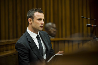 Oscar Pistorius op die vyfde dag van sy moordverhoor, 7 Maart 2014 Foto: Theana Breugem/Media24/Pool (SAPA)