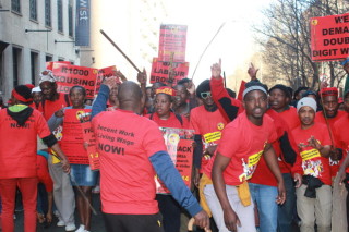 Numsa-lede tydens 'n vorige betoging. Foto: numsa.org.za