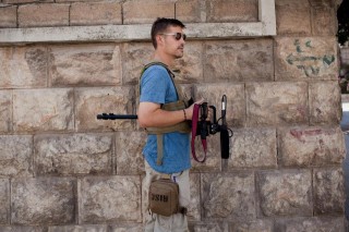 James Foley in Aleppo, Sirië in Augustus 2012 Foto: Nicole Tung, Facebook