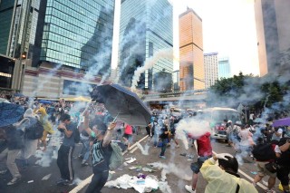 Betogers in Hongkong Foto: 蘋果日報, Facebook (media-agentskap)