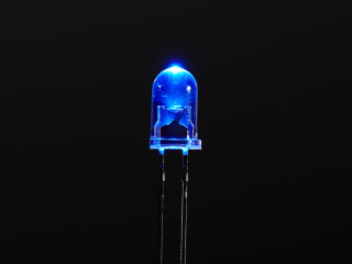 'n Blou LED-liggie (argieffoto)
