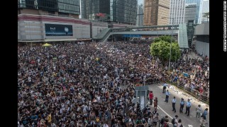 Prodemokrasie-betogers vergader op 29 September 2014 in Hongkong Foto: Anthony Wallace/ AFP/Getty Images