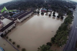 Vloede by Terengganu in Maleisië Foto: Aerodyne Geospacial