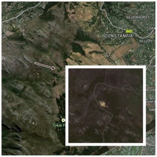 Die area waar Loots en sy vriende aangeval en beroof is. Foto's is verkry van Google Earth. 