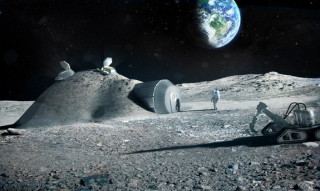 Voorstel van 'n maanbasis Foto: NASA