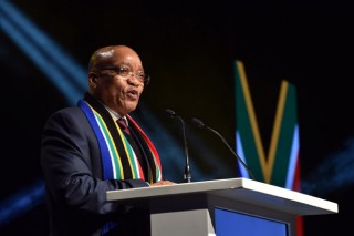 Pres. Zuma by die WEF in Kaapstad. Foto: Flickr/GovernmentZA