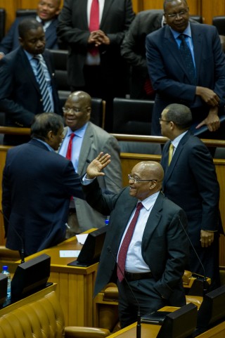 Pres. Jacob Zuma Donderdag in die Nasionale Vergadering. Foto: GCIS