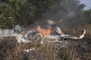 Die vliegtuig wat by Winklespruit in KwaZulu-Natal neergestort het Foto: Netcare 911