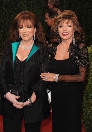 Jackie (links) en Joan Collins. Foto: AP