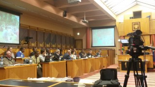 Verteenwoordigers van Universiteit Stellenbosch in die parlement voor die portefeuljekomitee oor hoër onderwys en opleiding Foto: ANA