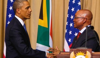 President Barack Obama en pres. Jacob Zuma (Argieffoto) Foto via @xinhua_swahili, Twitter