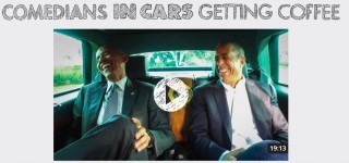 Jerry Seinfeld en Barack Obama in die episode (Skermskoot uit Comedians in Cars getting Coffee)