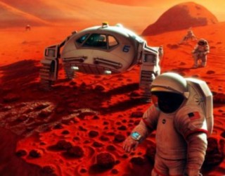 Kunstenaarsvoorstel vir lewe op Mars(Grafika: NASA)