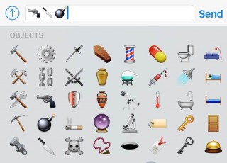 Emoji-simbole op 'n slimfoon