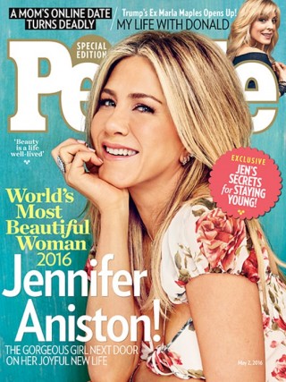 Jennifer Aniston op die voorblad van "People"-tydskrif. Foto: www.people.com