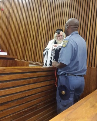 Eliezer Berland in die hof. Foto: ANA