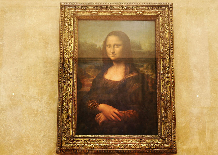 Mona Lisa-skildery in die Louvre Museum in Frankryk. Foto: Traveltriangle.com