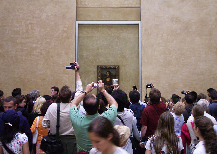 Mona Lisa-skildery in die Louvre Museum in Frankryk. Foto: Traveltriangle.com
