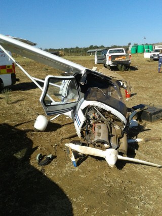 Die ligte vliegtuig wat Donderdagoggend neergestort het. Foto: Netcare 911