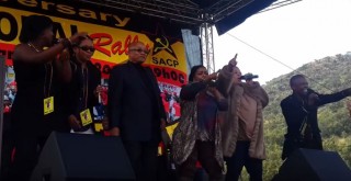 Pres. Jacob Zuma op 1 Mei 2016 tydens die Werkersdag-byeenkoms in Mamelodi, oos van Pretoria (Foto: Skermskoot uit YouTube-video)