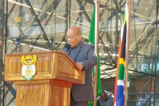 Pres. Zuma tydens sy Jeugdag-toespraak. Foto: ANA