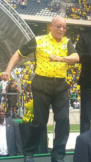 Pres. Jacob Zuma Sondag in Nelspruit. Foto: Jonisayi Maromo/ANA