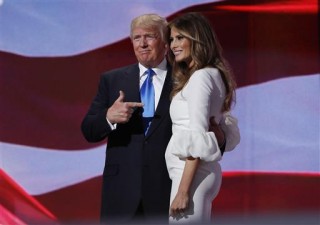 Donald Trump en sy vrou, Melania, op 18 Julie 2016 by die Republikeinse nasionale konvensie in Cleveland Foto: Carolyn Kaster/AP Photo