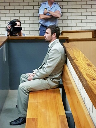 André van Wyk Maandag in die hof. Foto: Phillip Bruwer