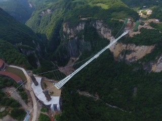 Die brug in China se Hunan-provinsie. Foto: Xinhua/Long Hongtao