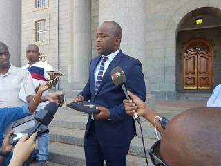 Solly Msimanga, Pretoria se burgemeester, Donderdag by die stadsaal. Foto: Phillip Bruwer