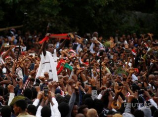 Betogings in Ethiopië (Oktober 2016) Foto: @sunokhabar, Twitter 