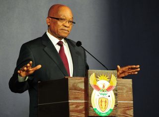 President Zuma during a press briefing