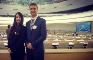 Monique Taute en Henk Maree, AfriForum se verteenwoordigers in die VN
