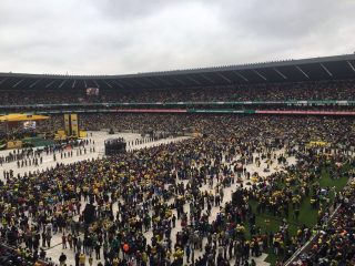 Die Orlando-stadion in Soweto, Johannesburg tydens die ANC se 105de verjaarsdagvieringe (8 Januarie 2017). Foto: Twitter via @MYANC