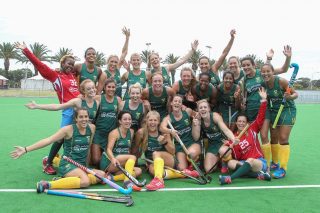 SA se hokkievroue by die Somerreeks in Kaapstad. Foto Twitter: SA Womens Hockey