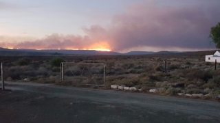 Die brand wat einde Desember 2016 in die Calvinia-distrik in die Noord-Kaap gewoed en 25 000ha weiding verwoes het. Foto: Verskaf