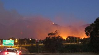 Argieffoto van die onlangse brande in die Wes-Kaap